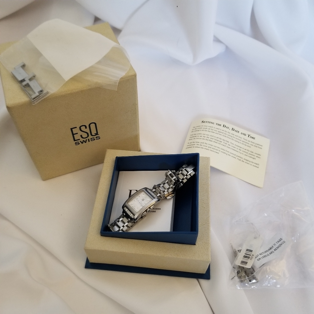 ESQ switch silver watch never worn.